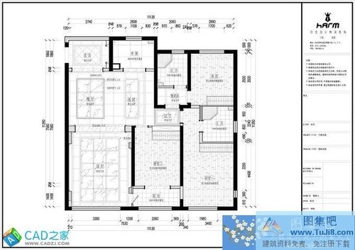 杭州灣世紀(jì)城145平歐式宅邸施工圖及效果圖
