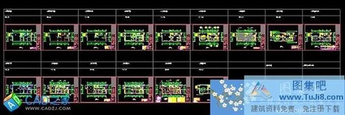 中海國(guó)際社區(qū)別墅樣板間施工圖CAD圖紙