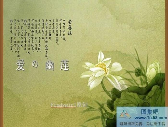 愛の幽蓮PPT模板