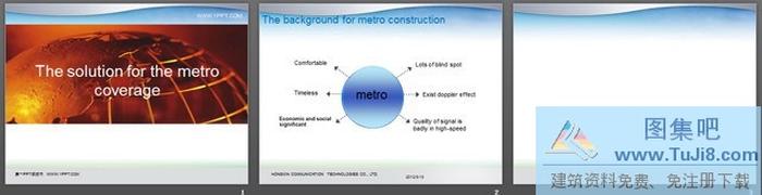 金色地球PPT背景模板下載
