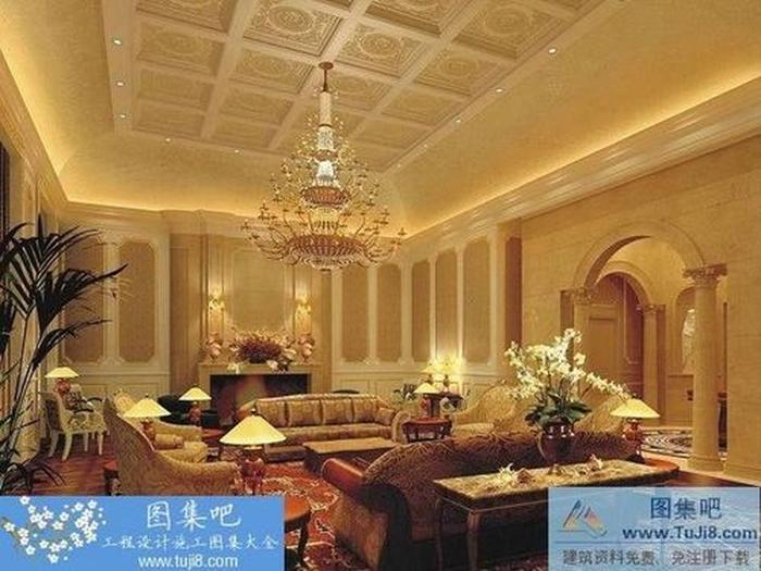 上海新古典豪華歐式別墅全套CAD施工圖+效果圖