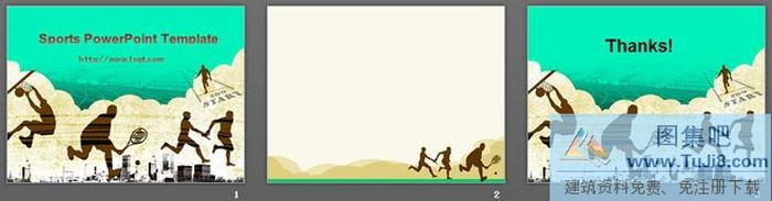 復(fù)古風(fēng)格的運動會PowerPoint模板下載