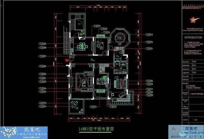 歐式田園風(fēng)格CAD施工圖及效果圖