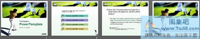 高爾夫運(yùn)動(dòng)體育PPT模板