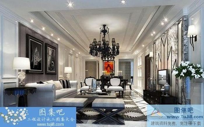 重慶新古典疊層別墅樣板房施工圖