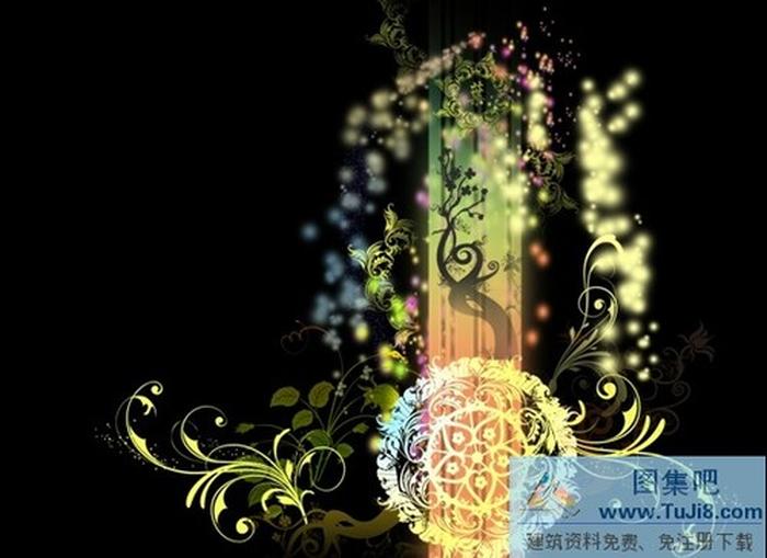 精美花紋PPT模板