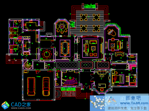 上海西郊莊園Y型別墅平立面節(jié)點(diǎn)施工圖