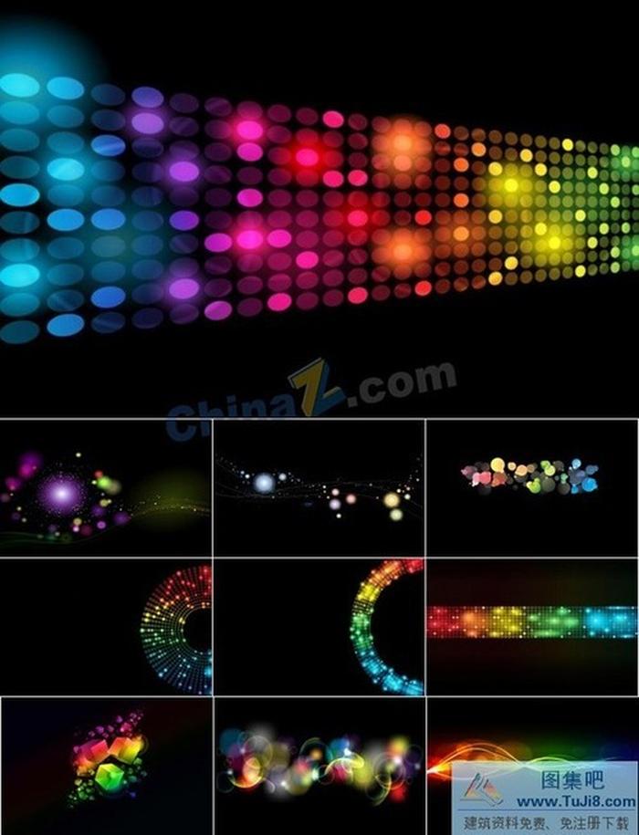 光影夢幻ppt模板下載