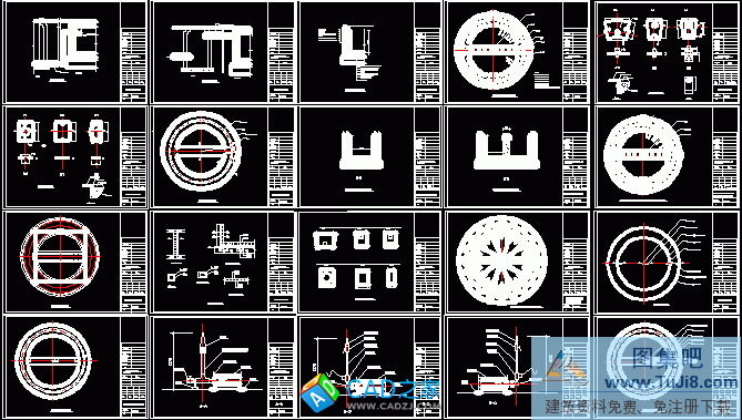 旱噴泉噴水池工程全套施工圖