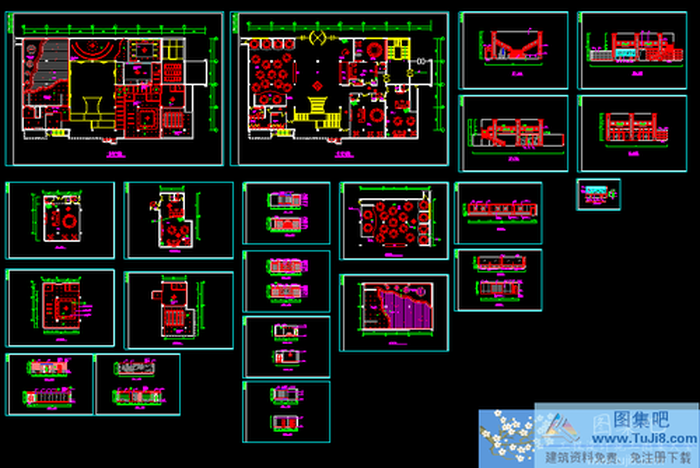 德陽川豪酒店裝修施工圖CAD圖紙