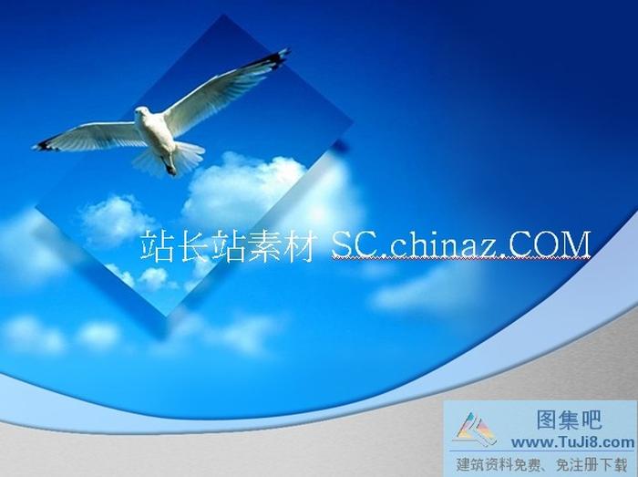 藍(lán)天飛翔PPT模板