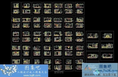 電視背景墻CAD施工圖77例