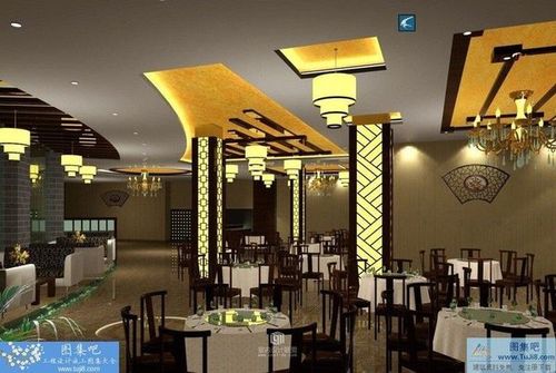 廈門(mén)某高速公路服務(wù)區(qū)中式餐廳裝修CAD施工圖附效果圖