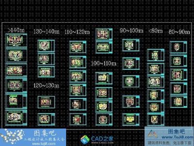 經(jīng)典別墅戶型CAD圖集