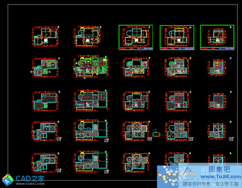 四層山莊別墅全套CAD施工設(shè)計(jì)圖紙