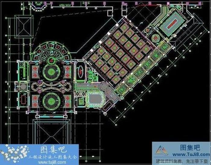 西安曲池東岸會(huì)所全套詳細(xì)施工圖含材料表