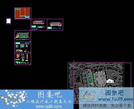 度假村地下停車庫建筑施工圖CAD圖紙
