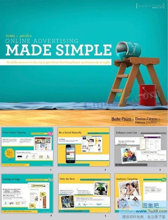 歐美家庭ppt模板下載