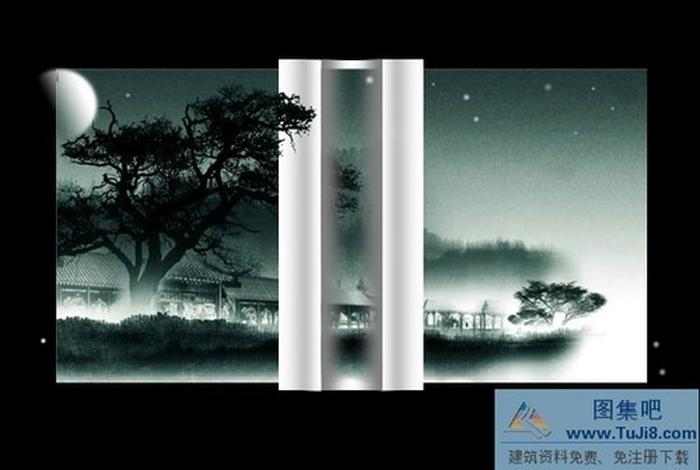 卷軸藝術PPT模板