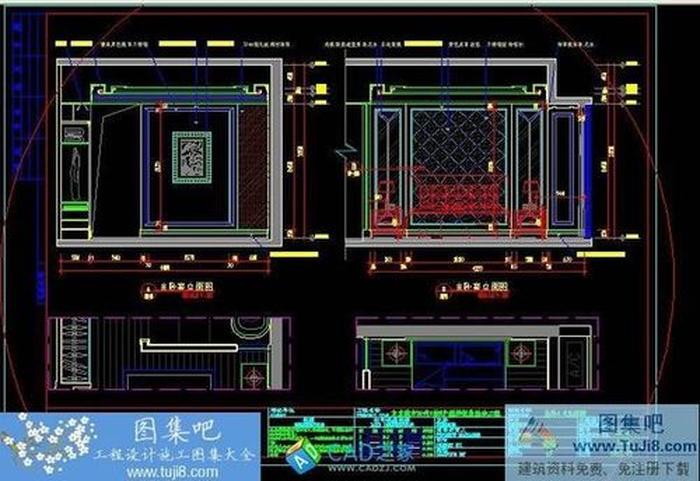 淺色調(diào)歐式樣板房施工圖及效果圖