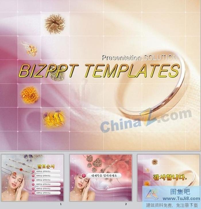 韓國(guó)珠寶ppt模板下載