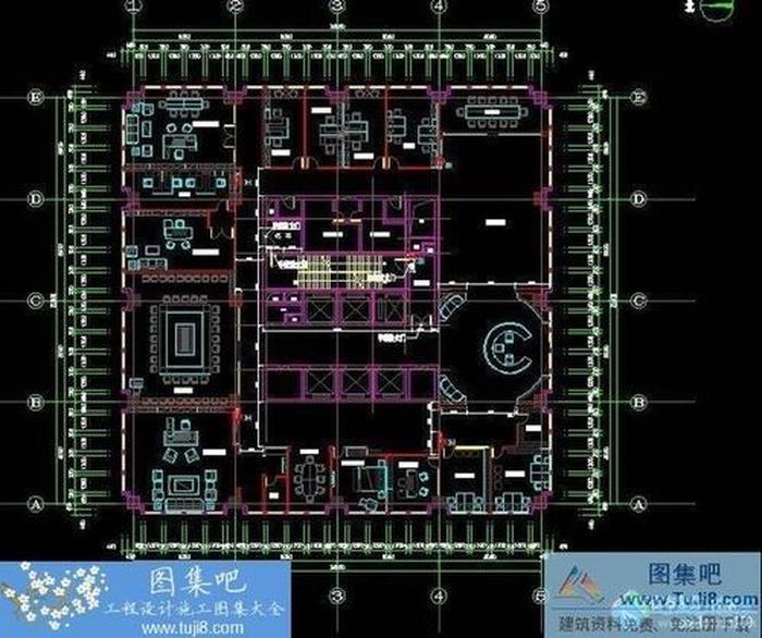 一套豪華辦公樓的整套圖紙（詳細施工圖及水電、消防圖等）