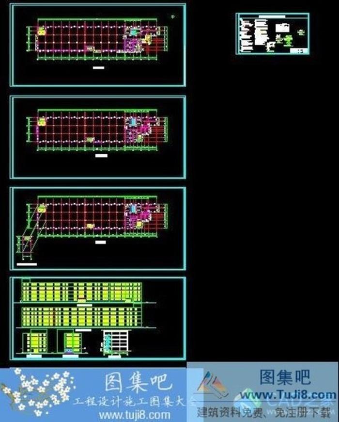 某多層框架廠房建筑結(jié)構(gòu)施工圖CAD圖紙