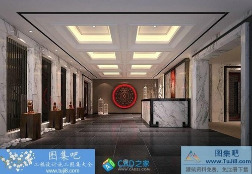 大家之家古典家具莆田專賣店CAD平面圖+效果圖