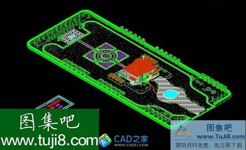 CAD全三維別墅園林景觀設計效果圖