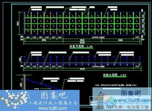 點式玻璃雨篷施工圖
