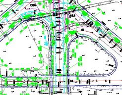 某立交匝道排水平面布置圖