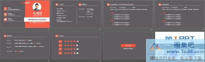 褐色橙色實(shí)用個(gè)人簡(jiǎn)介PPT模板