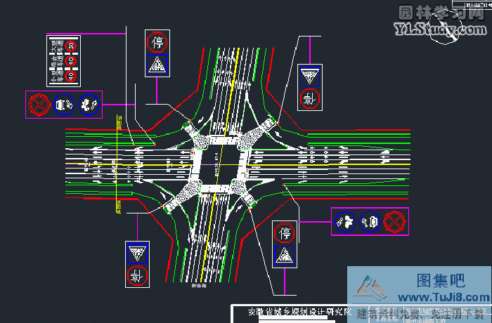 滁州三條道路綠化圖紙