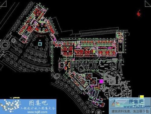 東莞市旗峰山會(huì)舍酒店施工圖CAD圖紙