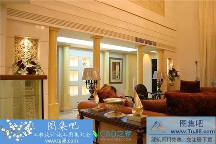 君臨天下簡(jiǎn)歐風(fēng)格三層別墅施工圖CAD圖紙