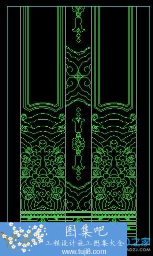 中式彩畫圖塊清式梁枋墊板彩畫