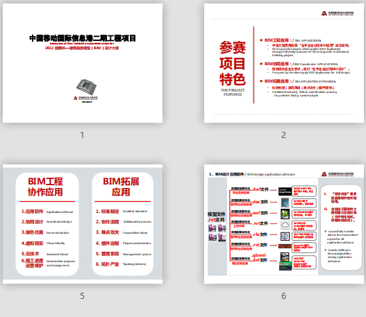 中國(guó)移動(dòng)國(guó)際信息港二期工程項(xiàng)目 2012 創(chuàng)新杯—建筑信息模型（BIM）設(shè)計(jì)大賽
