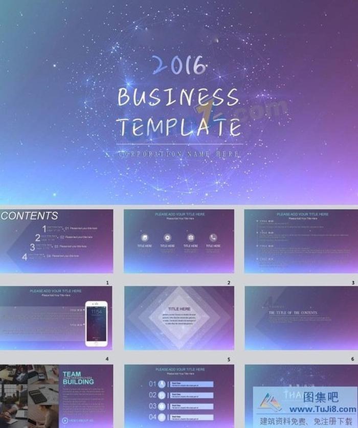 星空IOS動態(tài)商務(wù)實用ppt模板