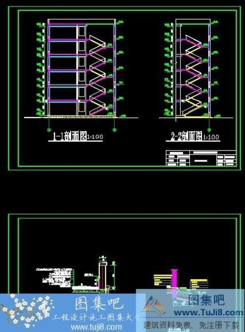 六層教學(xué)樓建筑施工圖