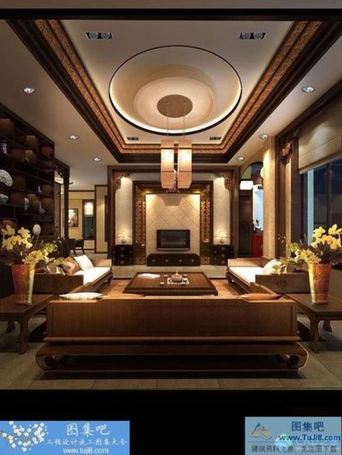 某中式風(fēng)格高端別墅設(shè)計全套施工圖(附效果圖)