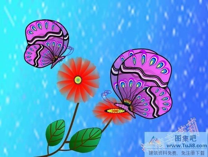 漂亮的蝶戀花PPT模板