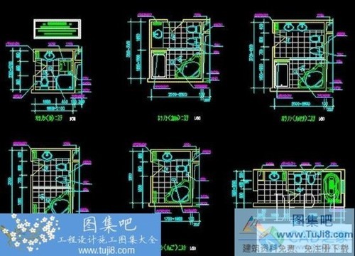 西南設計院建筑CAD圖集(衛(wèi)生間圖庫)