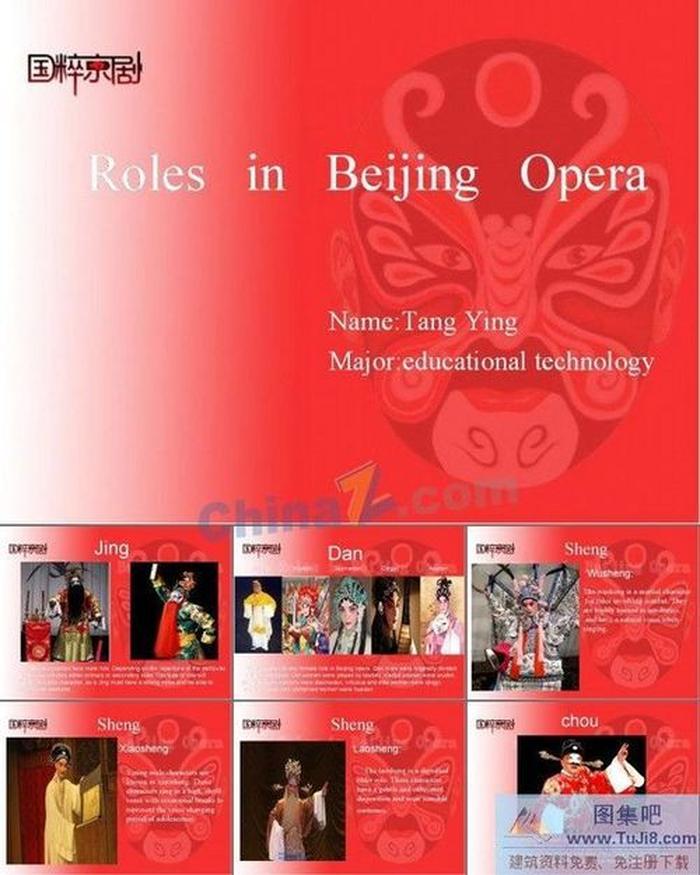 國粹京劇ppt模板下載