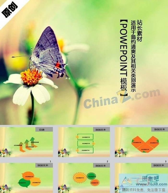 蝴蝶物語ppt模板下載