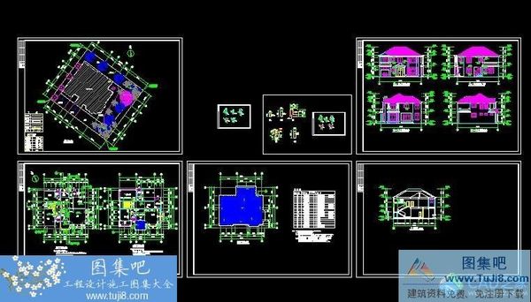 B102型別墅建筑結(jié)構(gòu)方案CAD施工圖