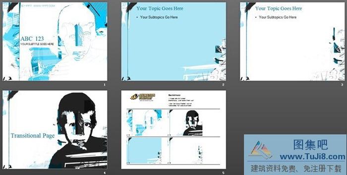 抽象藝術(shù)PPT模板下載