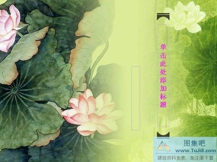 經(jīng)典荷花PPT模板