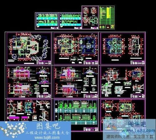 廣州二沙島南堤豪華別墅全套施工圖