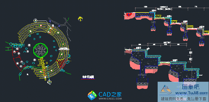 臺階踏步施工做法CAD圖集