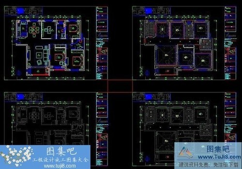 宏力新村商務(wù)廣場樣板房D戶型施工圖及效果圖